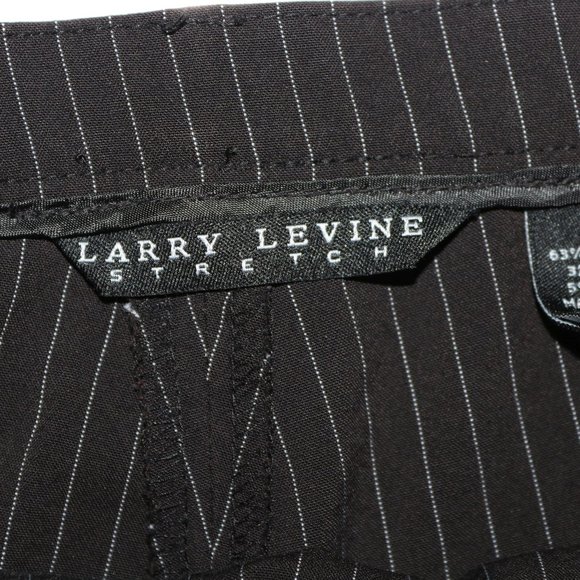 Larry Levine Pin Striped Stretch Pants 32x32 Sz 10 - Picture 5 of 8